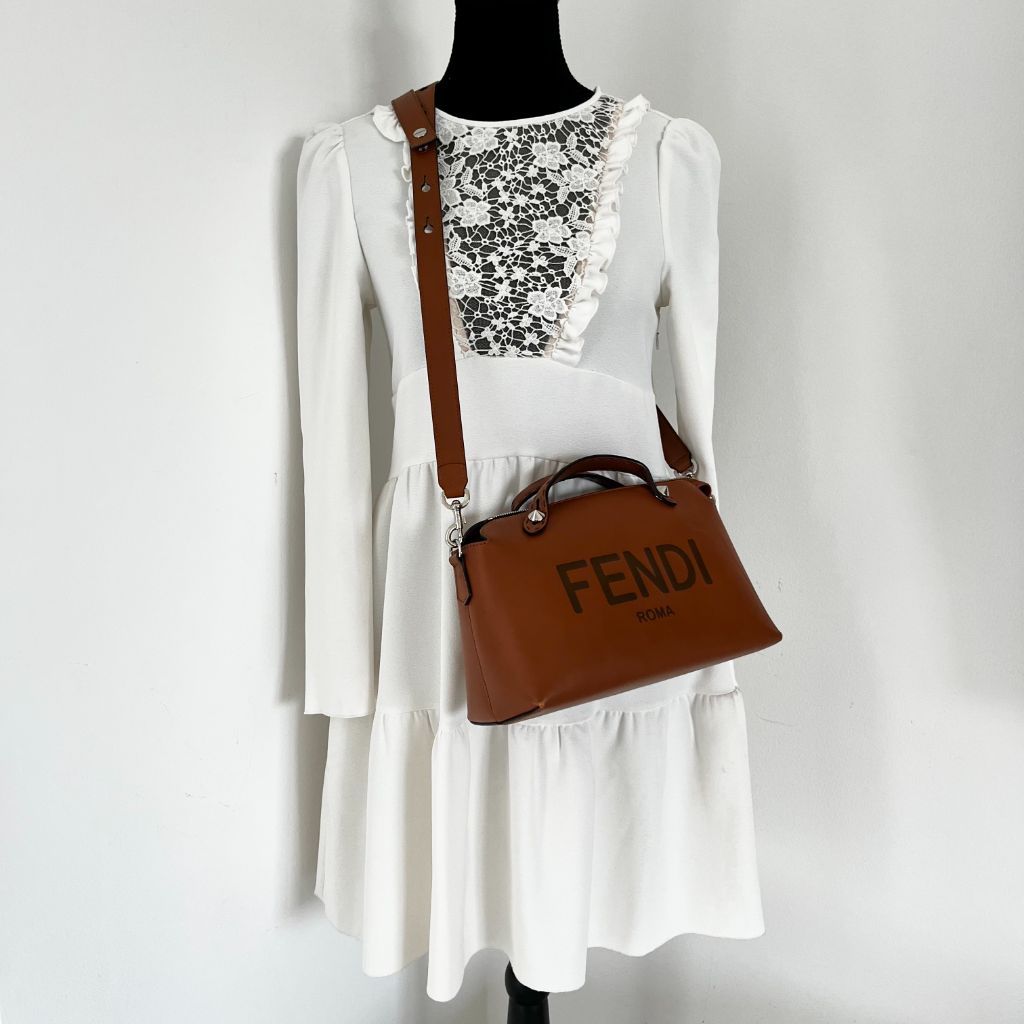 Fendi Tan By The Way Mini Bag With Logo