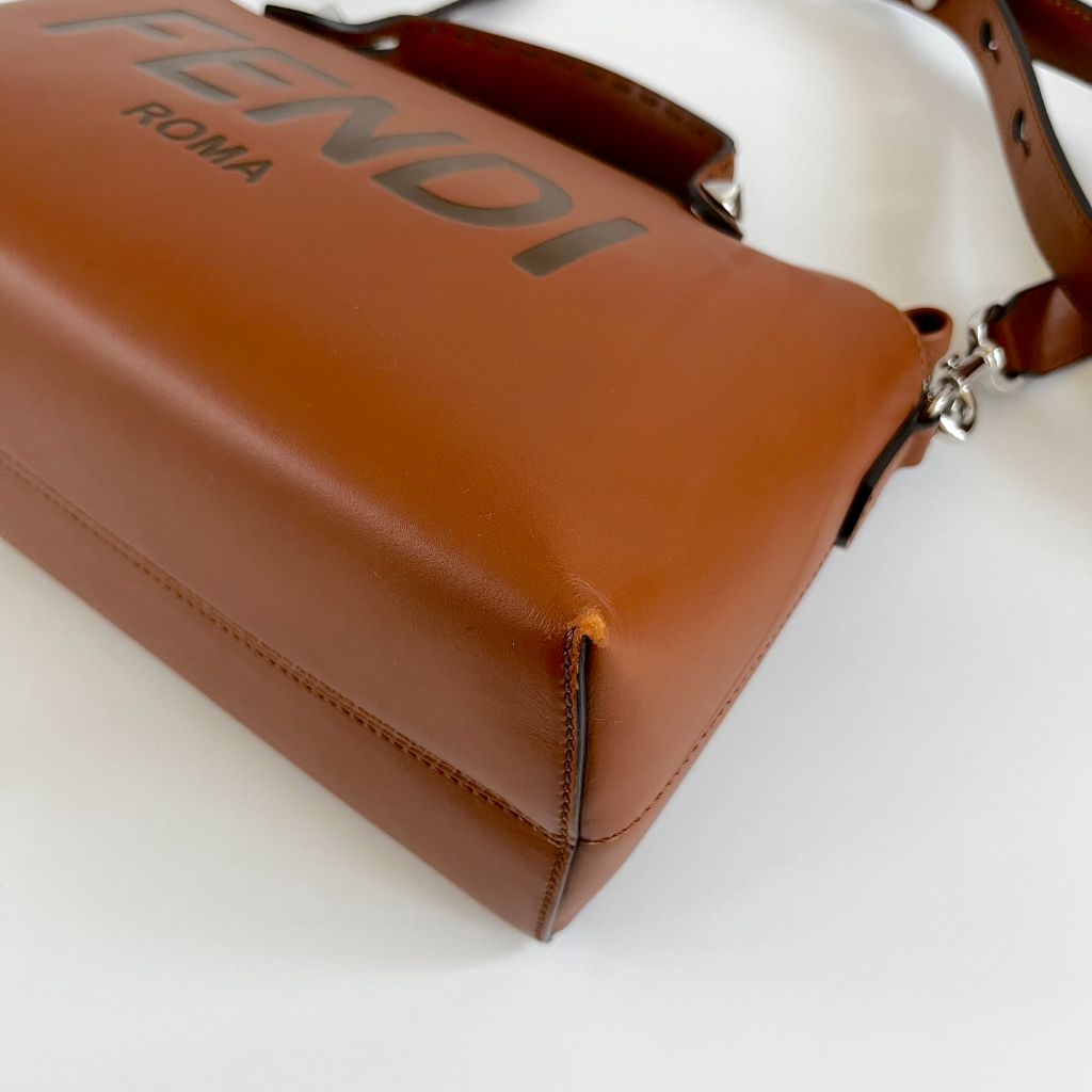 Fendi Tan By The Way Mini Bag With Logo