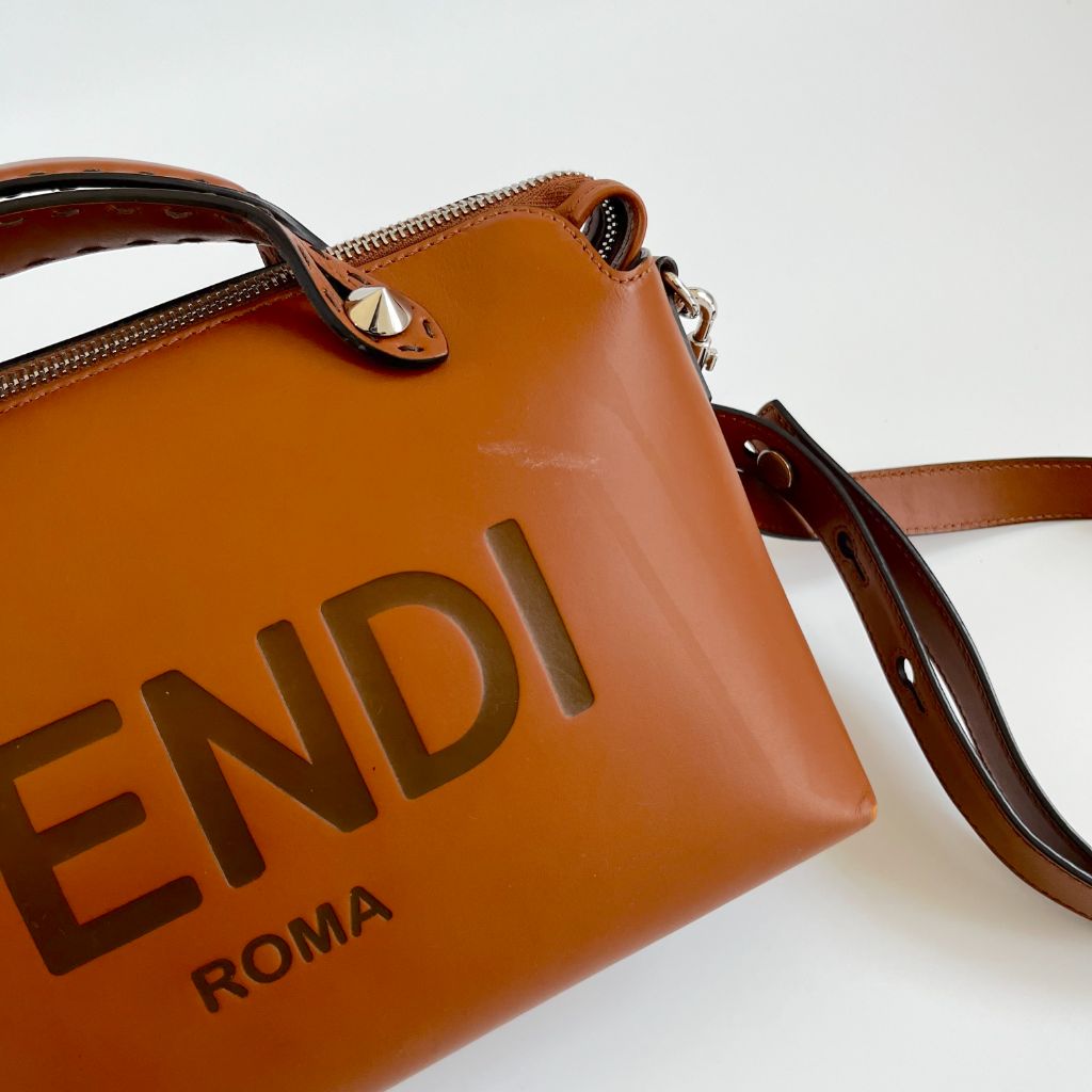 Fendi Tan By The Way Mini Bag With Logo
