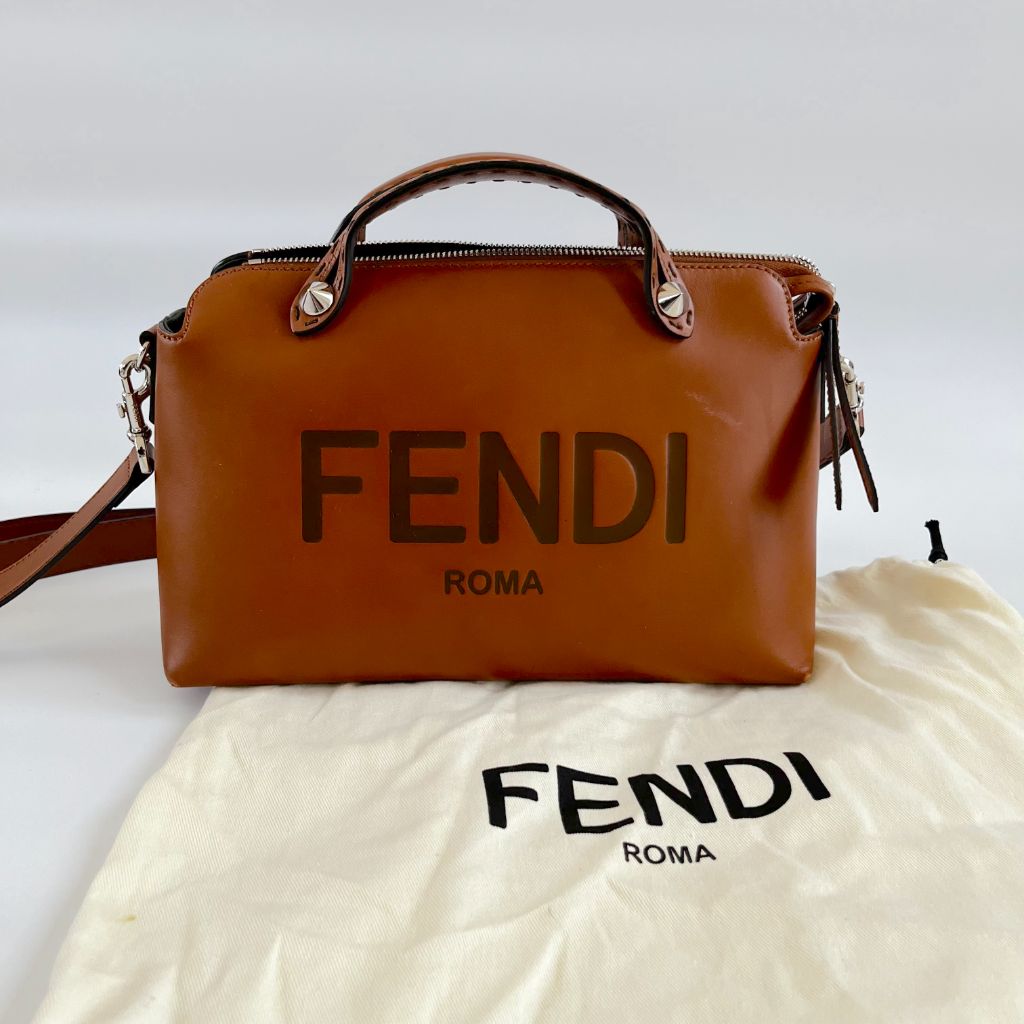 Fendi Tan By The Way Mini Bag With Logo