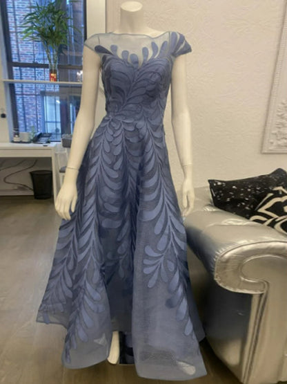 Round Neck Sleeveless Mesh Midi Dress