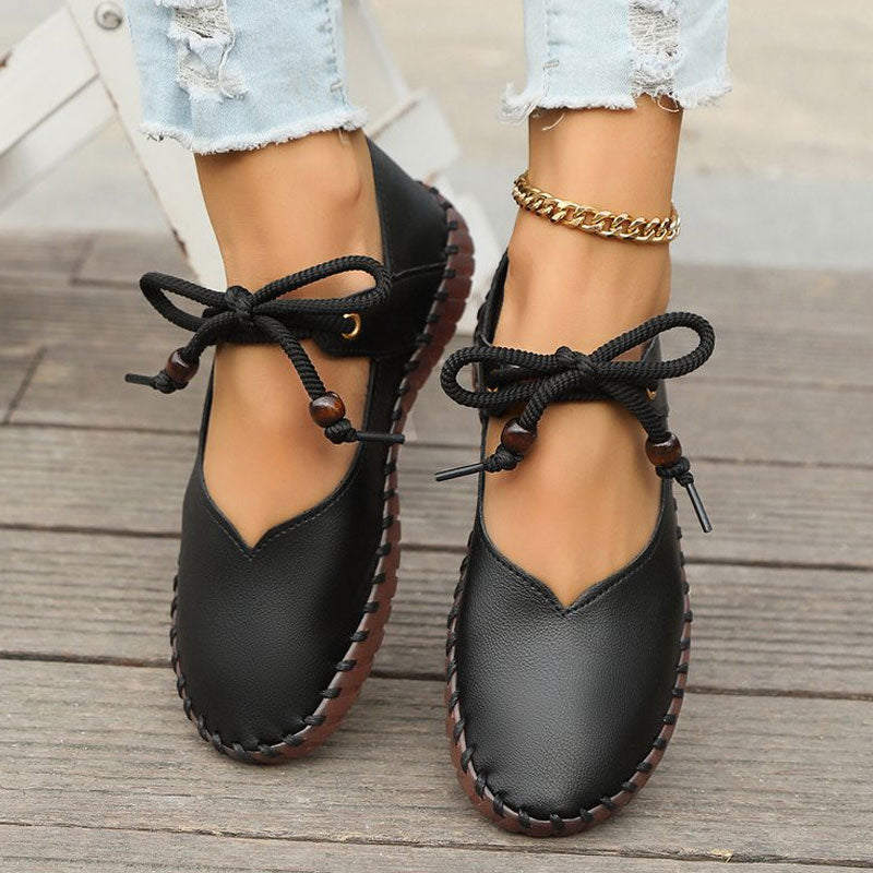 Retro Round Toe Lightweight Soft Sole Women's Shoes