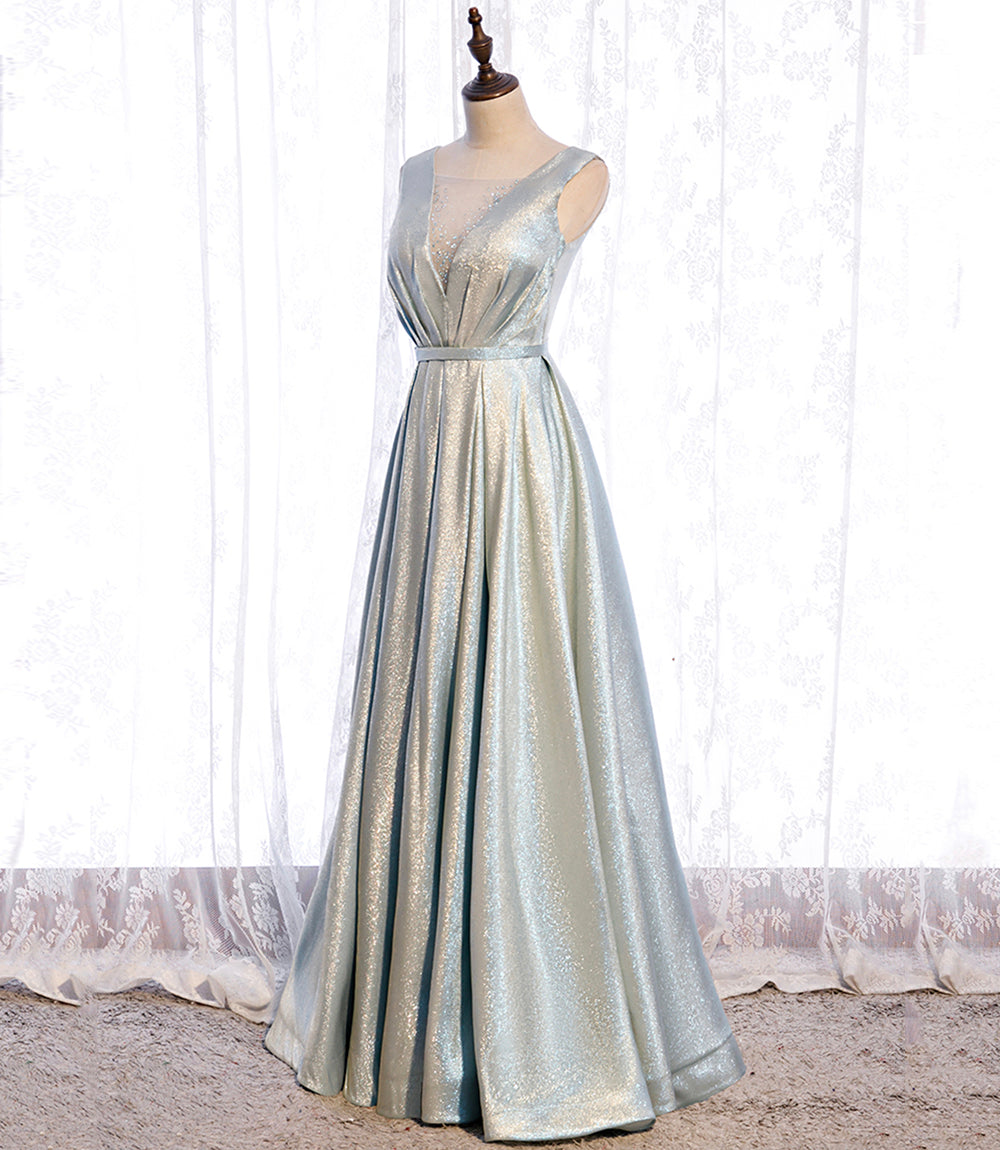 Pink satin long prom dress pink evening dress  8517