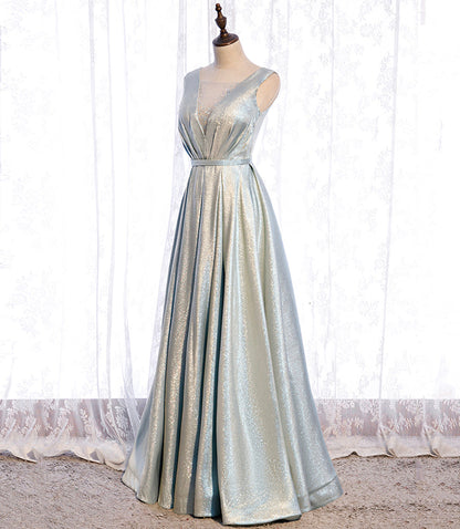 Pink satin long prom dress pink evening dress  8517