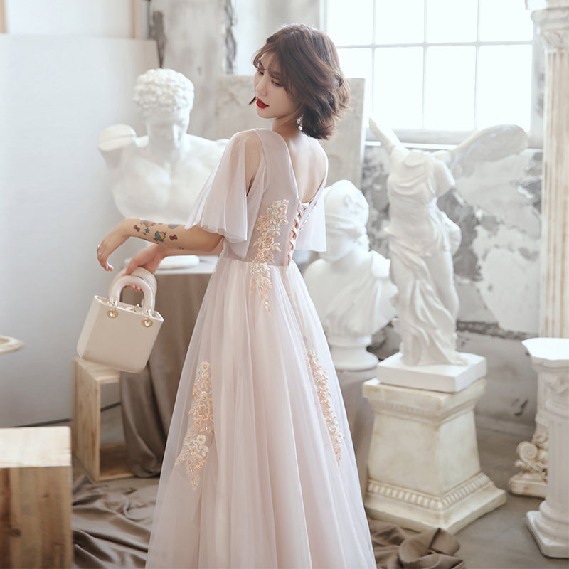 Cute lace tulle short prom dress, homecoming dress  8034