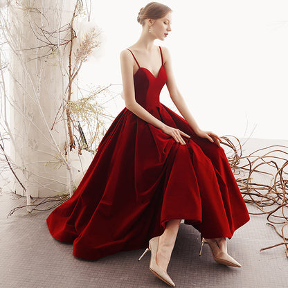 Burgundy sweetheart neck short prom dress, evening dress  8017