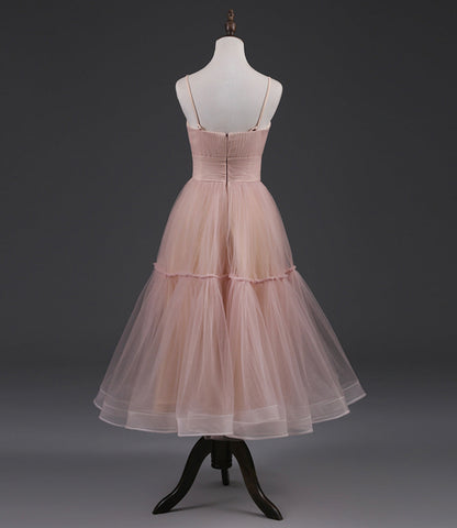 Cute green tulle short prom dress, green evening dress  8116