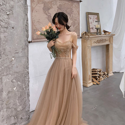 Stylish tulle long prom dress formal dress  8275