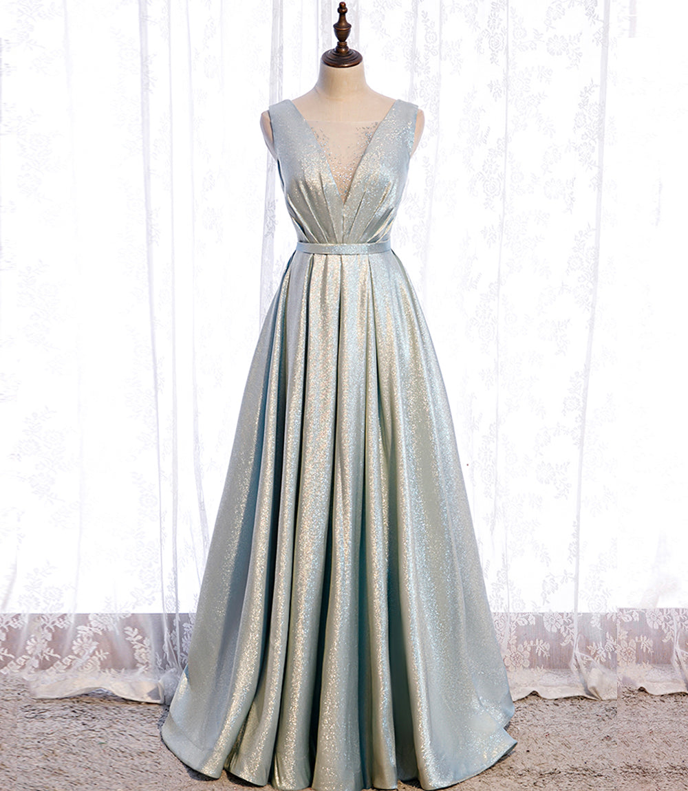 Pink satin long prom dress pink evening dress  8517