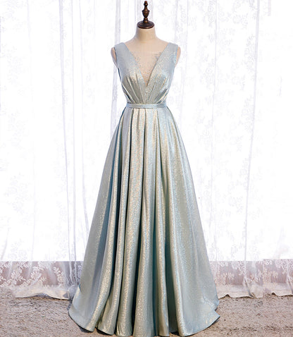 Pink satin long prom dress pink evening dress  8517