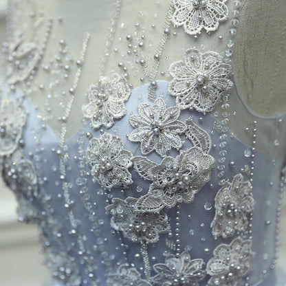 Cute A-line lace applique short prom dress,homecoming dresses  7708