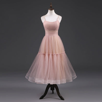 Cute green tulle short prom dress, green evening dress  8116