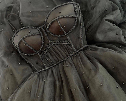 Sparkly Long Prom Dress with Beading ,School Dance Dresses ,Fashion Winter Formal Dress S111