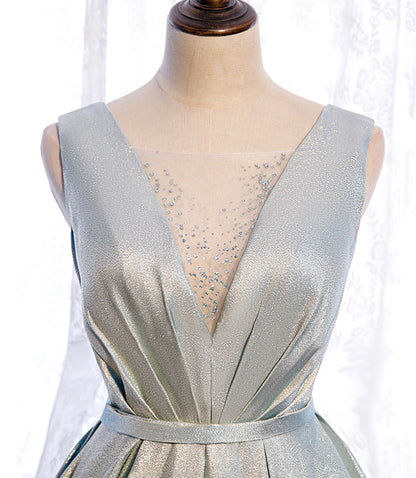 Pink satin long prom dress pink evening dress  8517