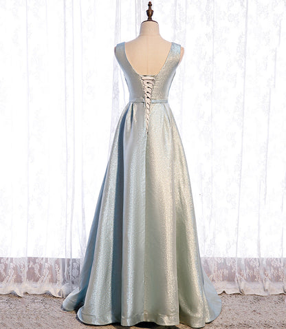 Pink satin long prom dress pink evening dress  8517