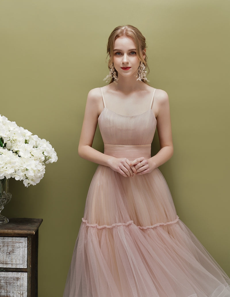 Cute green tulle short prom dress, green evening dress  8116