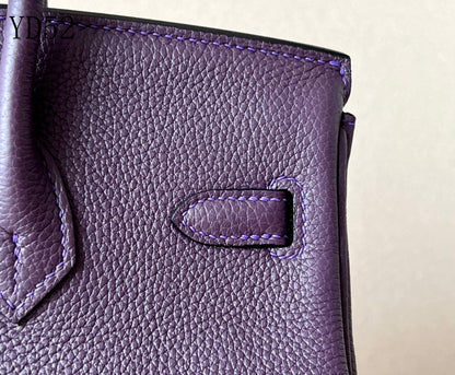H BIRKIN 25 TOGO PURPLE  GOLD HARDWARE 25CM