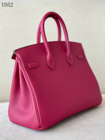 H BIRKIN 25 TOGO RED WINE  GOLD HARDWARE 25CM