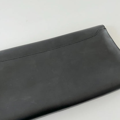 Givenchy black leather envelope flap clutch