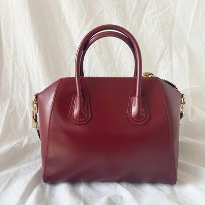 Givenchy Burgundy leather small Antigona bag