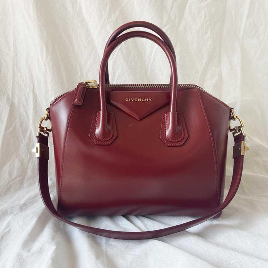 Givenchy Burgundy leather small Antigona bag