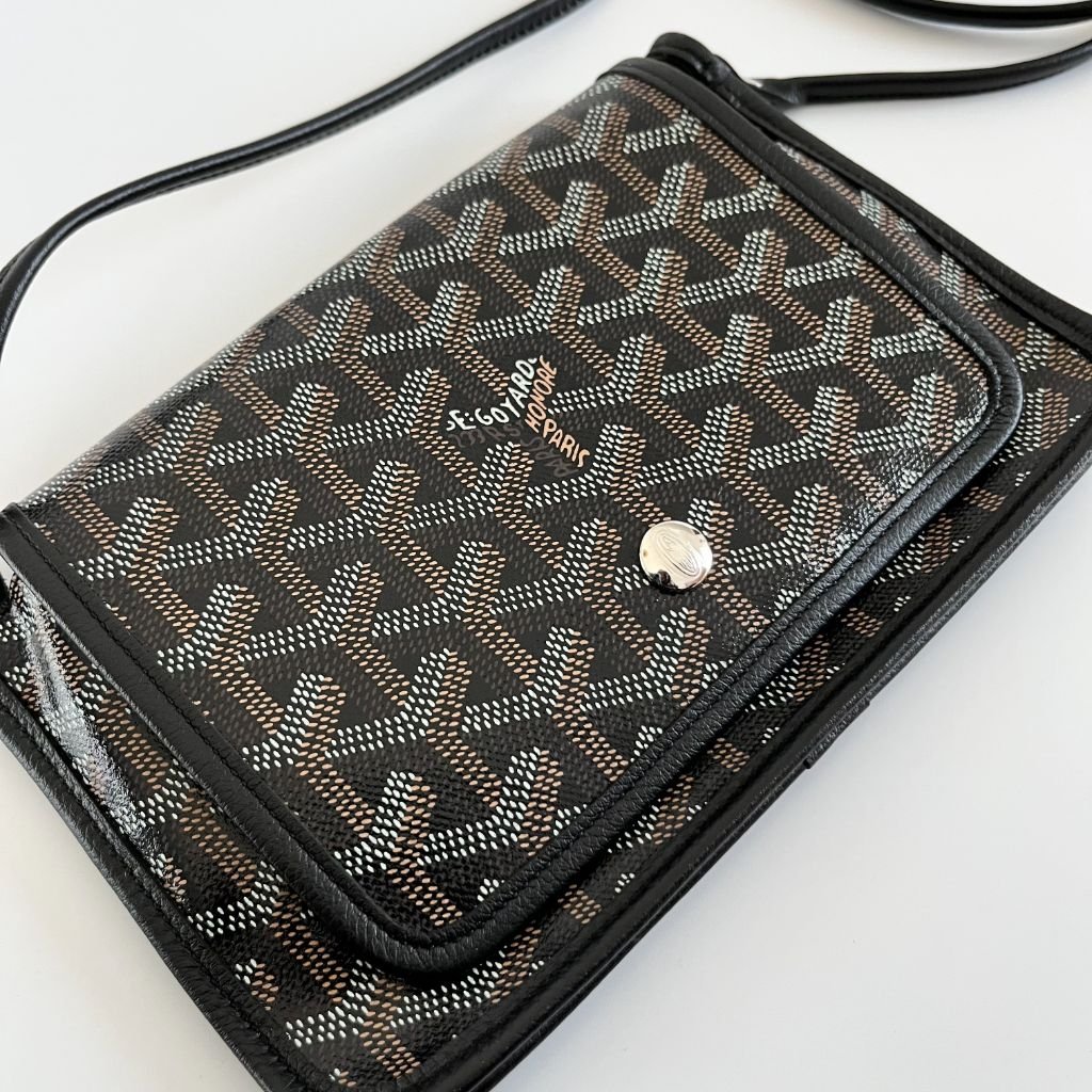 Goyard Black Goyardine Coated Canvas Plumet Crossbody Bag