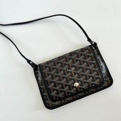 Goyard Black Goyardine Coated Canvas Plumet Crossbody Bag