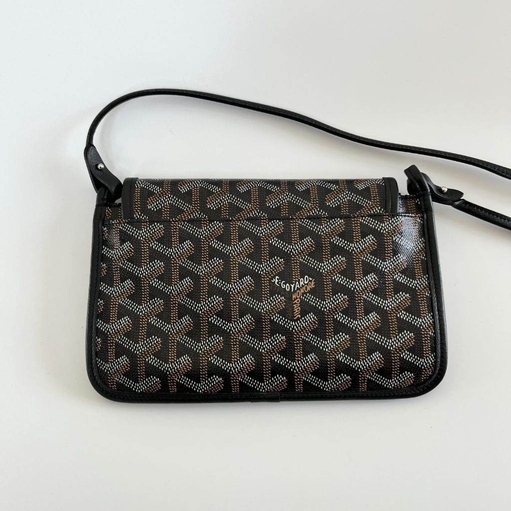 Goyard Black Goyardine Coated Canvas Plumet Crossbody Bag