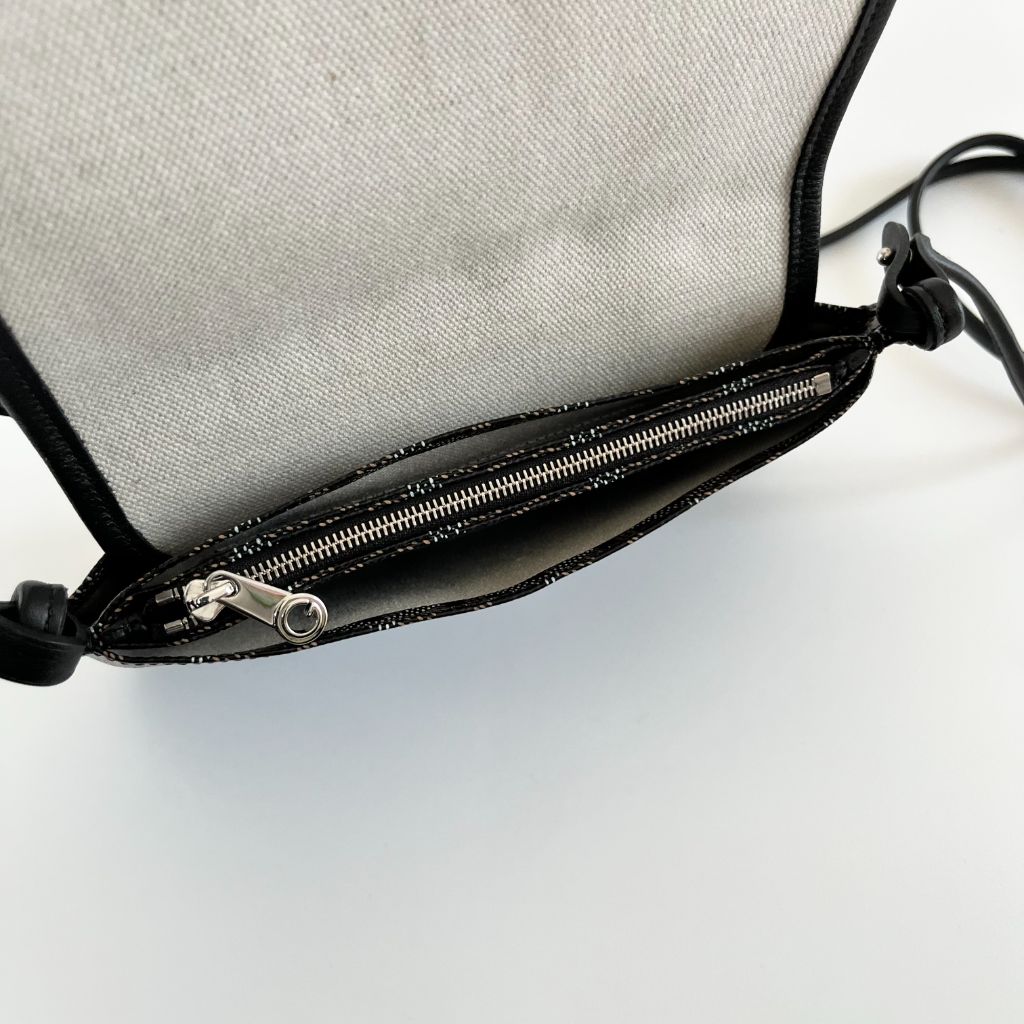 Goyard Black Goyardine Coated Canvas Plumet Crossbody Bag