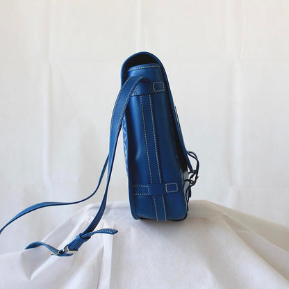 Goyard Blue Goyardine Coated Canvas and Leather Belvedere GM Saddle Bag