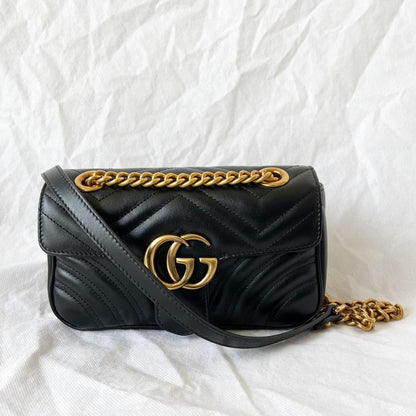 Gucci Black 2.0 Mini Marmont Bag