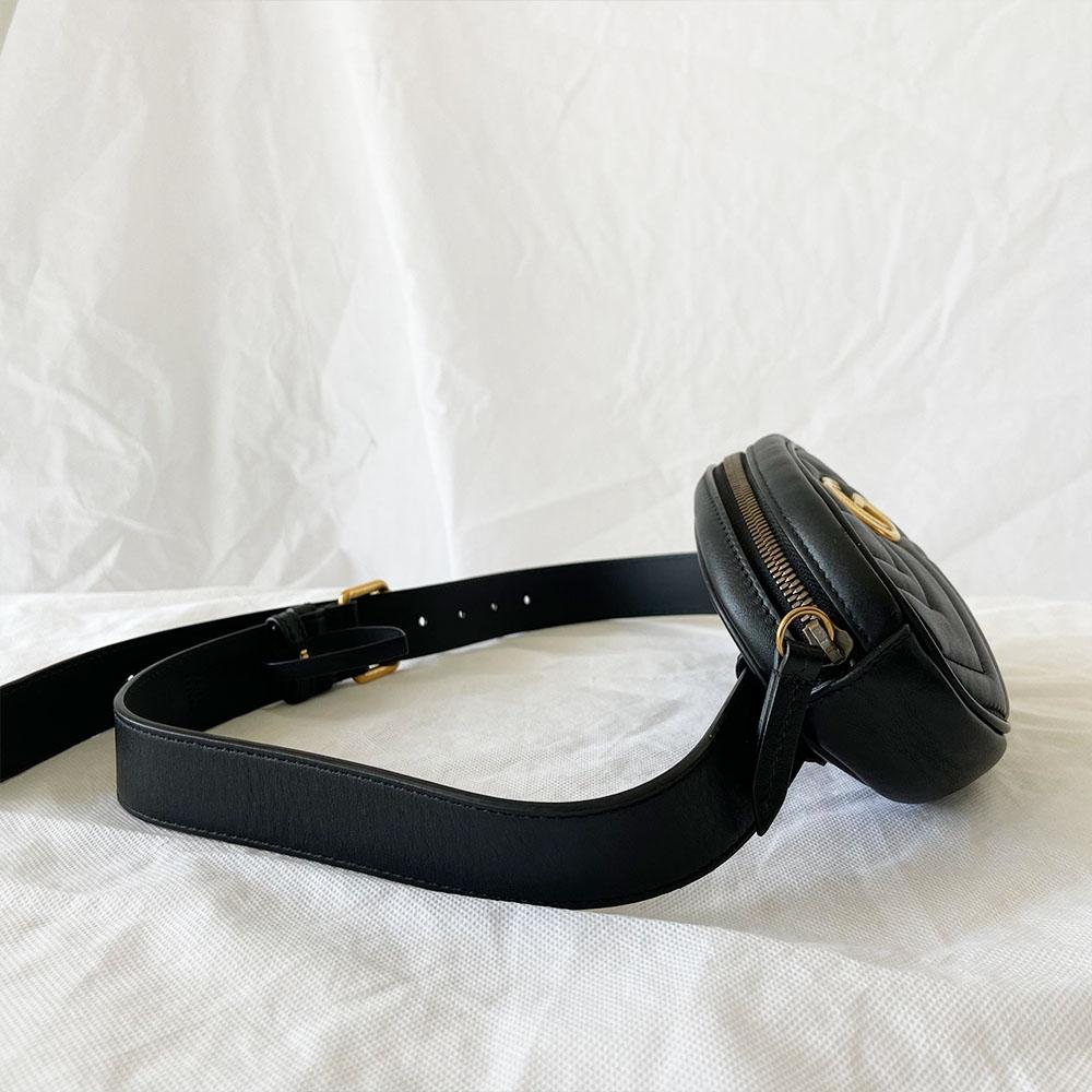 Gucci Black GG Marmont 2.0 Belt Bag