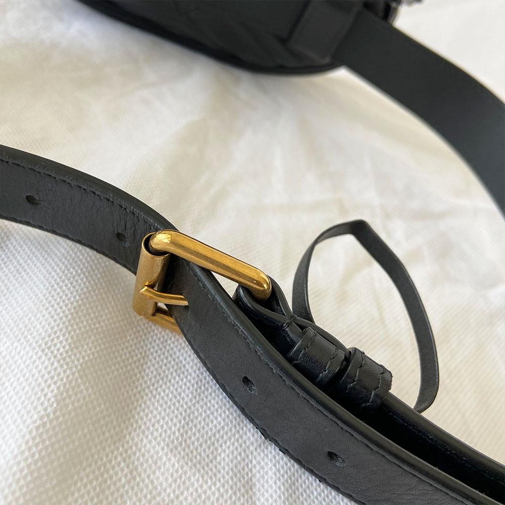 Gucci Black GG Marmont 2.0 Belt Bag