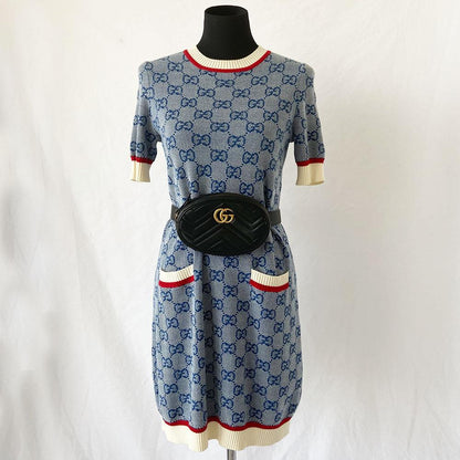 Gucci Black GG Marmont 2.0 Belt Bag