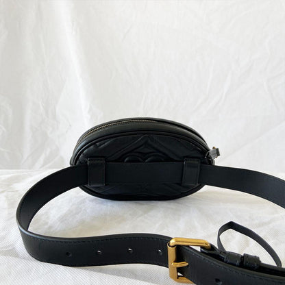 Gucci Black GG Marmont 2.0 Belt Bag