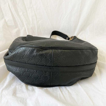 Gucci Black Guccisima Shoulder Bag