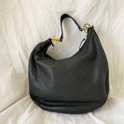 Gucci Black Guccisima Shoulder Bag