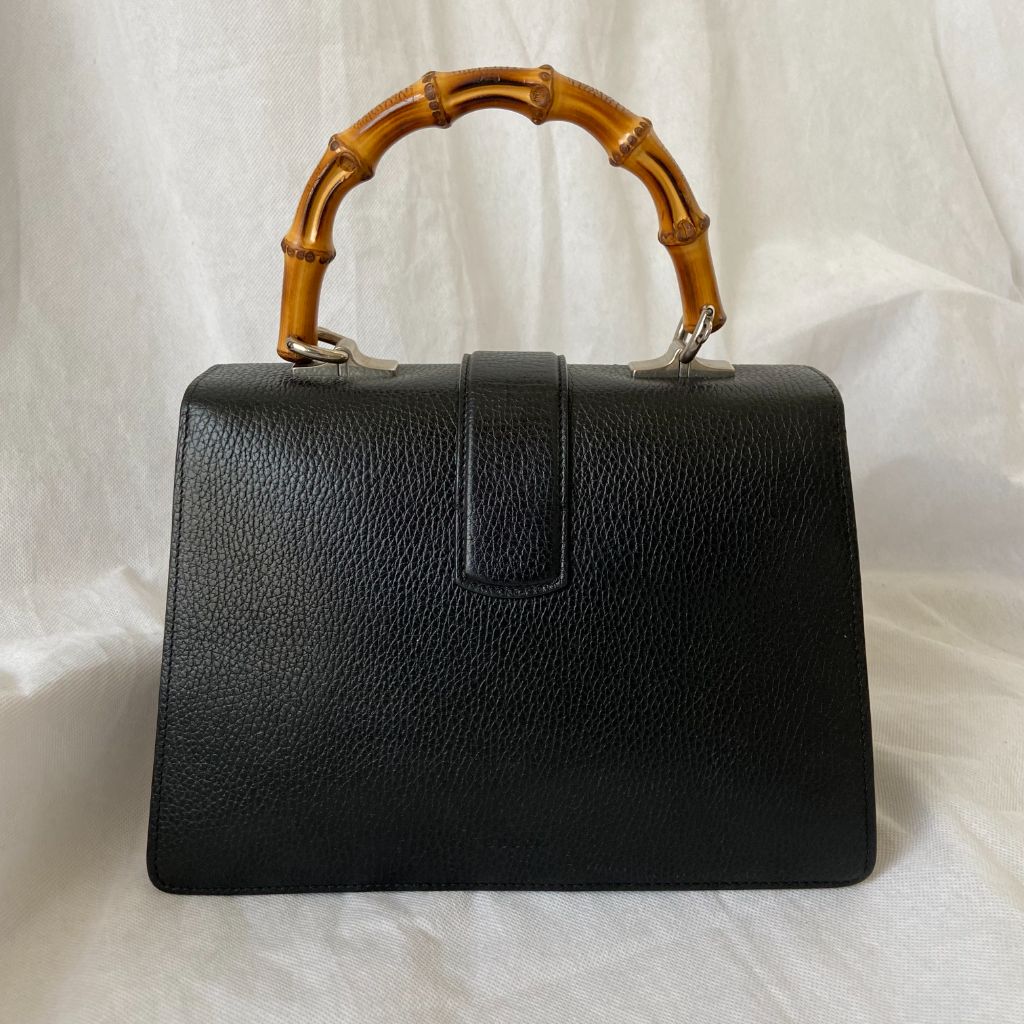 Gucci black Medium Dionysus bamboo top handle bag