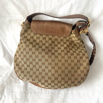 Gucci brown GG Guccisima canvas large shoulder bag