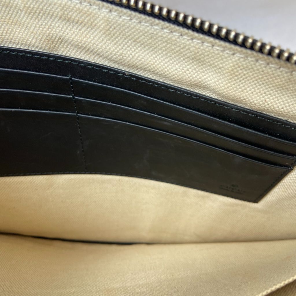 Gucci Canvas Beige GG Supreme 'l' Aveugle Par Amour' Tiger Pouch in Natural