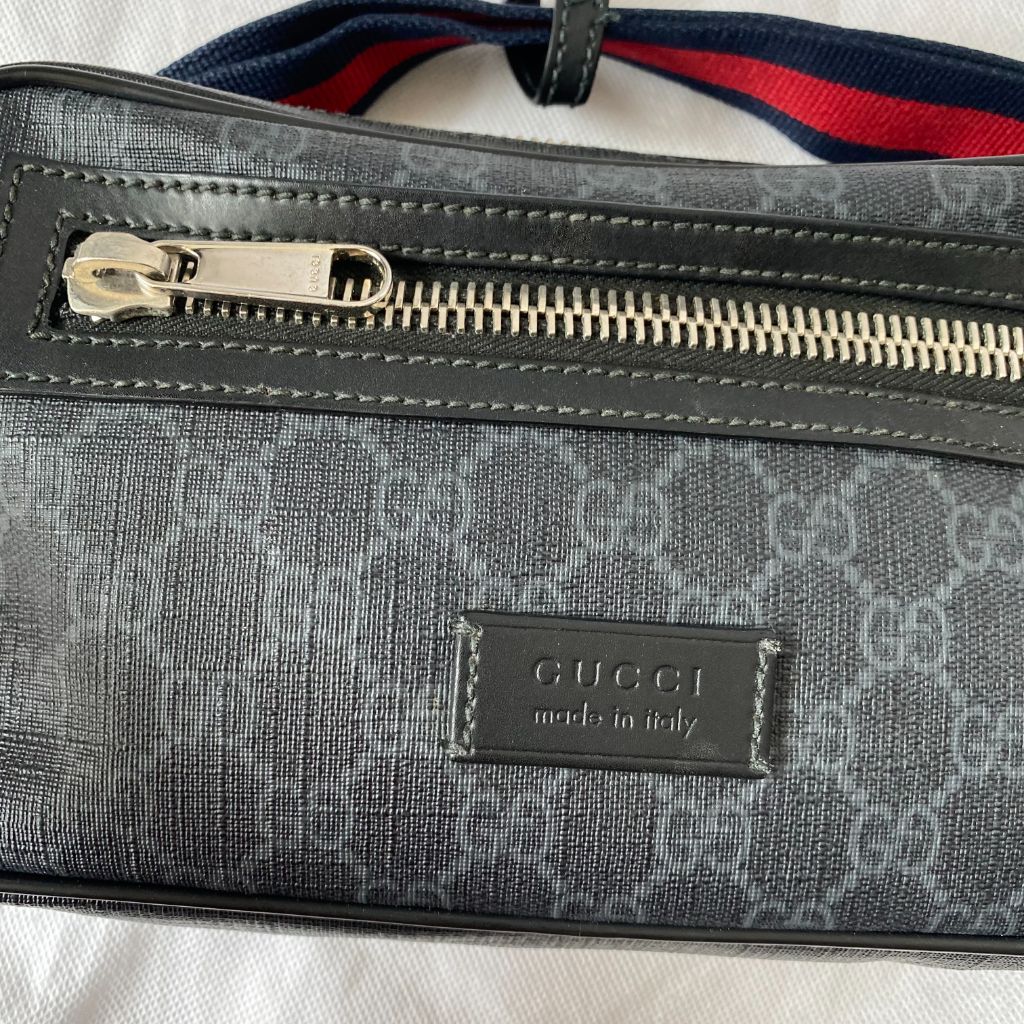 Gucci grey canvas Guccisima grey belt bag