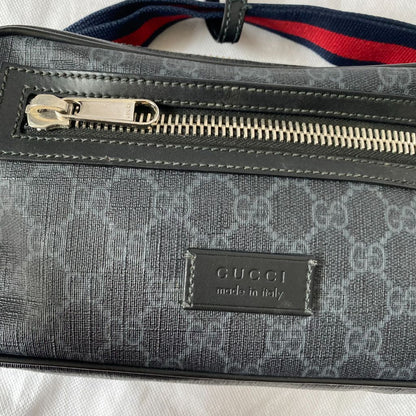 Gucci grey canvas Guccisima grey belt bag