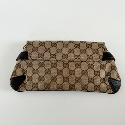 Gucci Guccissima print horsebit flap clutch