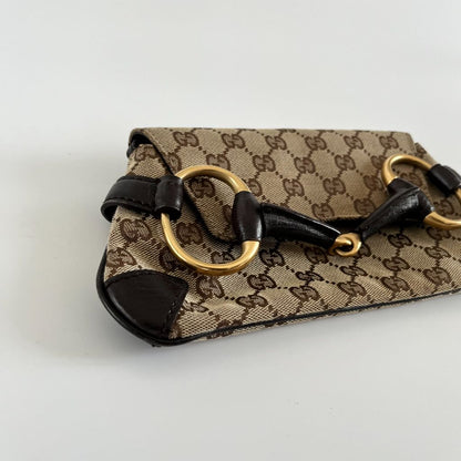 Gucci Guccissima print horsebit flap clutch