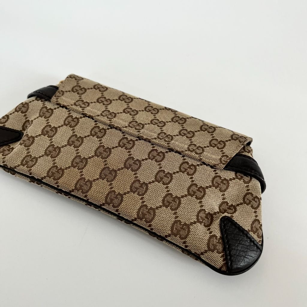 Gucci Guccissima print horsebit flap clutch