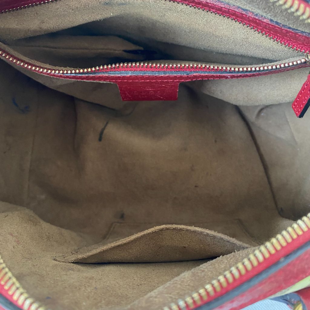 Gucci Multicolor GG Blooms Supreme Canvas and Leather Boston Bag