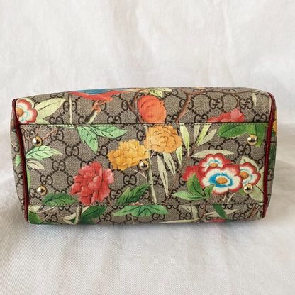 Gucci Multicolor GG Blooms Supreme Canvas and Leather Boston Bag