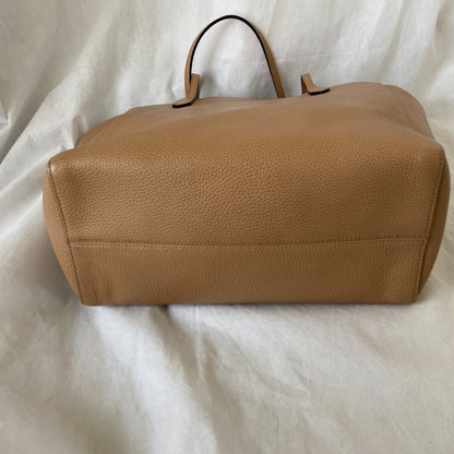 Gucci Tan and Blue Leather Swing Tote Bag
