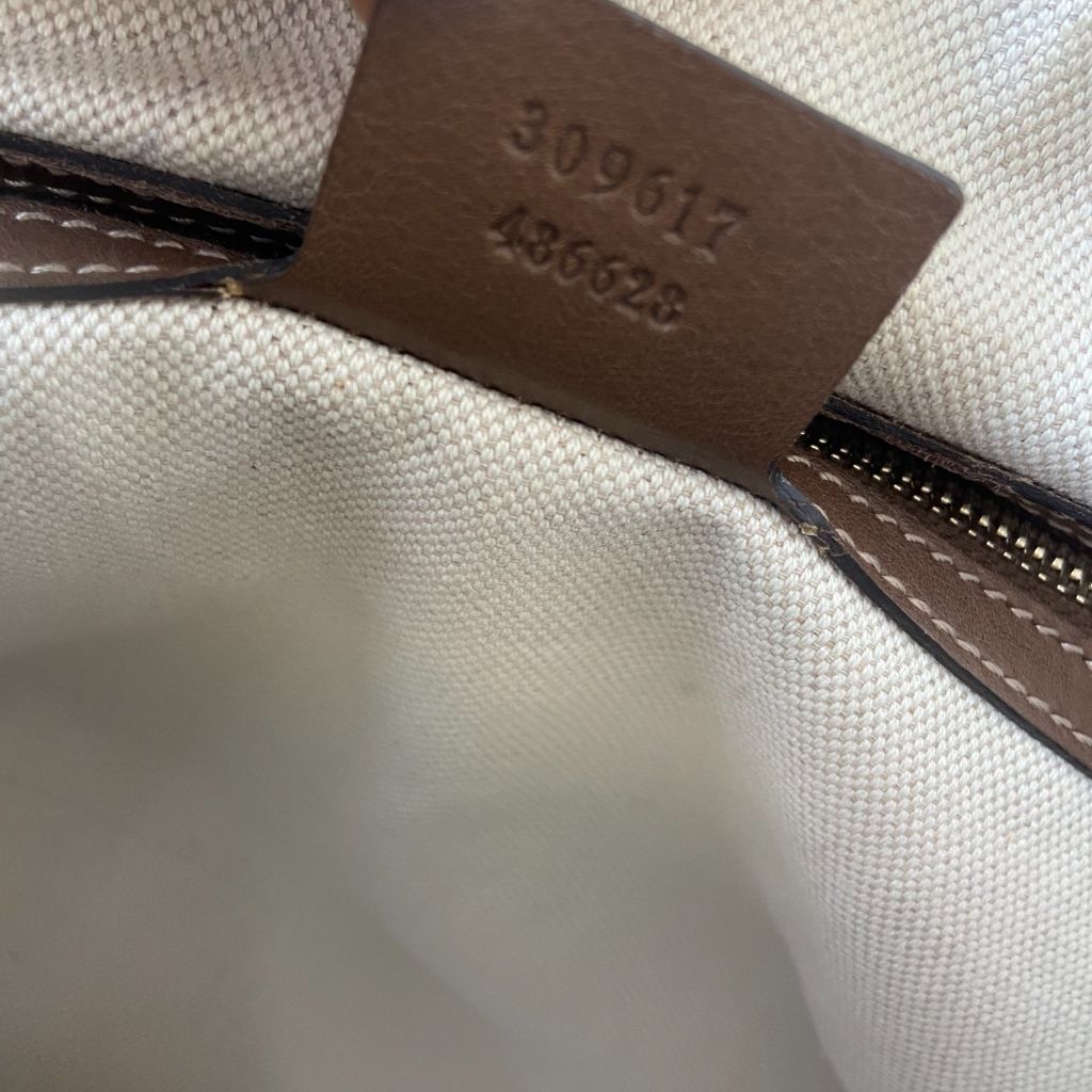 Gucci top handle bag GG coated canvas