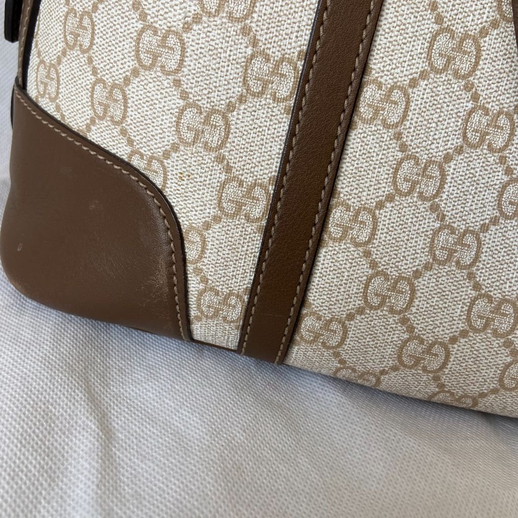 Gucci top handle bag GG coated canvas